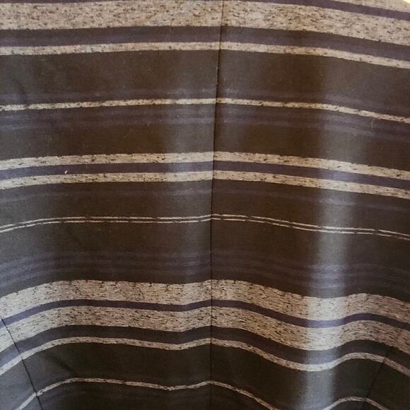 Anne Klein Blue Gray Black Striped Three-Quarter Sleeve Jacket Size Medium - Picture 3 of 7